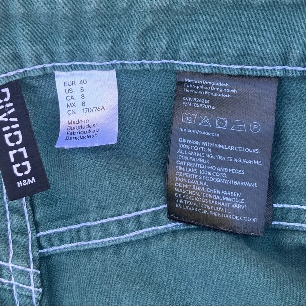 H&M Women's Green Cargo Pants, Size 8 - Picture 2 of 11